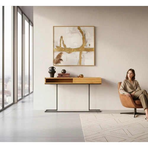 KONSOLA  DREWNO LITE DĄB OLCHA SKD-327